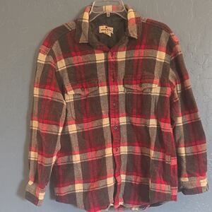 Woolrich Red and Grey Plaid Shirt